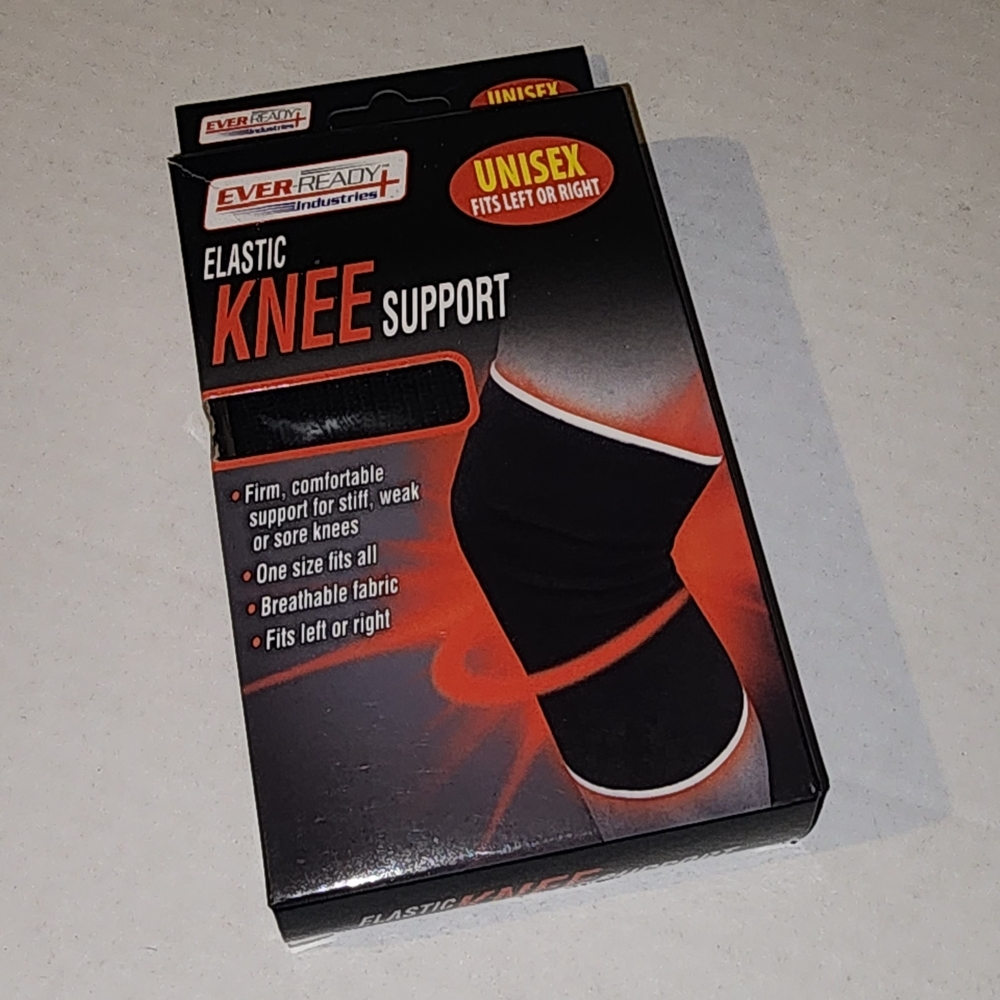 Brand New, Ever-Ready Elastic Knee Support - Black